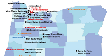 map of sites