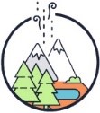 mountains with air particles