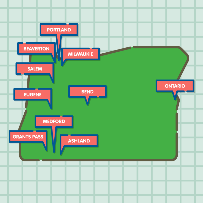 oregon map graphic