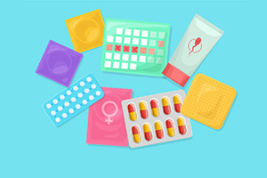 Image of different birth control methods