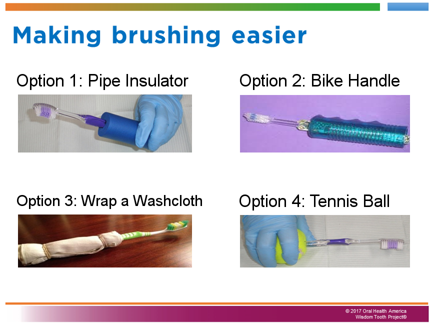 Toothbrush grip assists