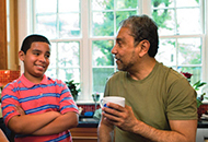 parent talking with child