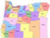 Oregon map with counties
