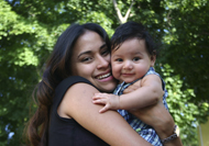 mom and baby