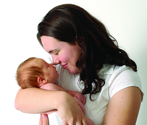 mom and baby