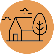 icon of house with tree