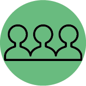three simple profile outlines