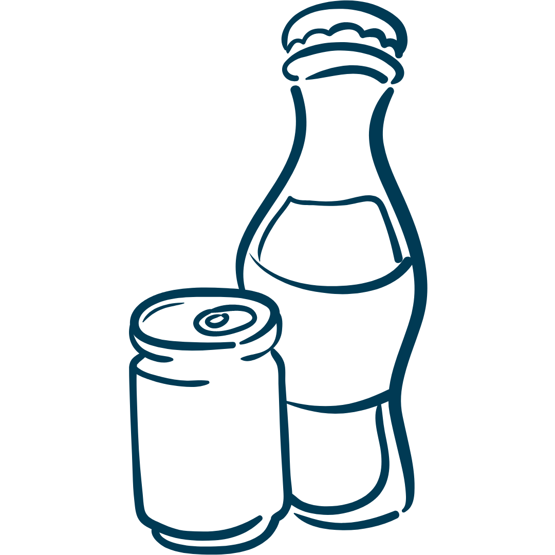 Bottle and Can Retro