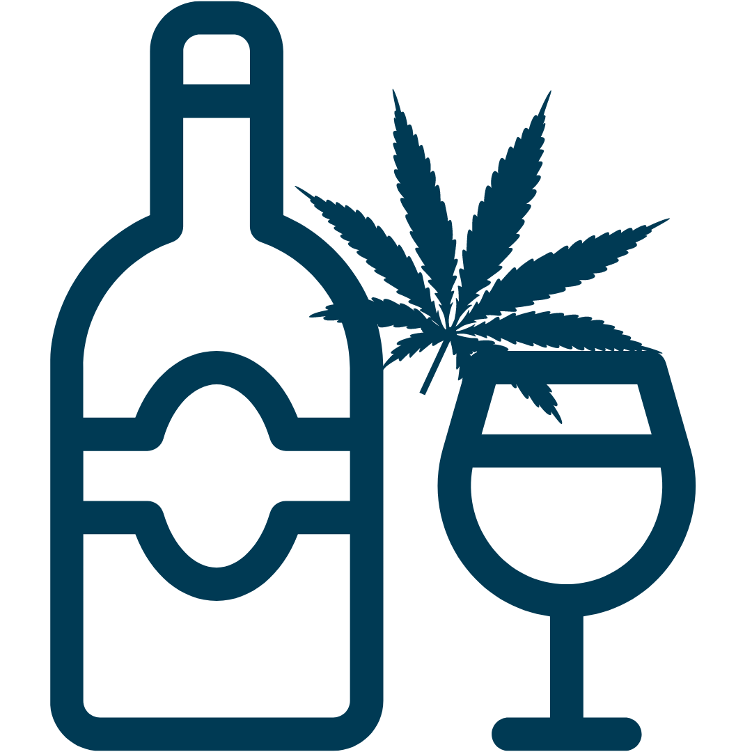 Alcohol and CBD Icon