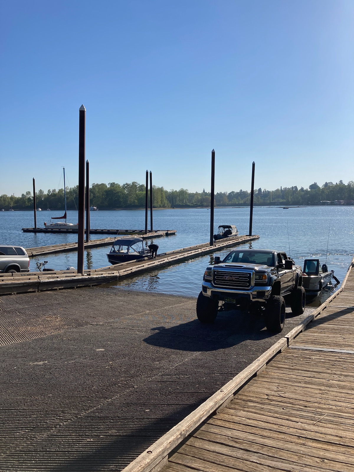 Launching at sunrise at Willamette Park in Portland