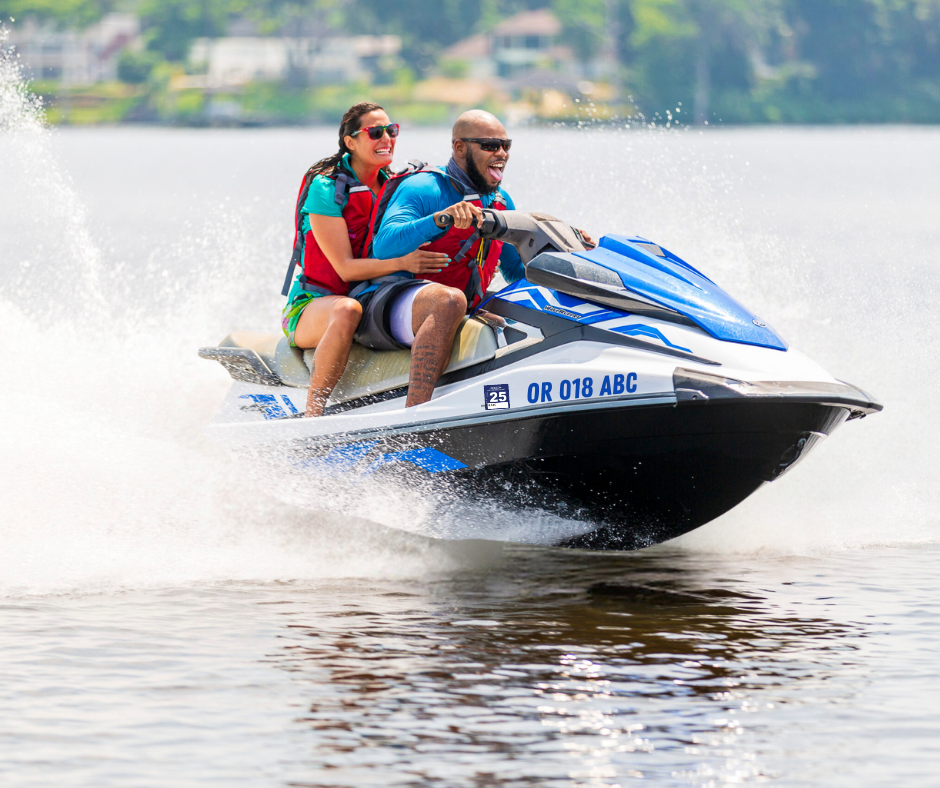 Picture of an operator and rider enjoying the ride