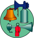 Graphic of different sound signaling devices