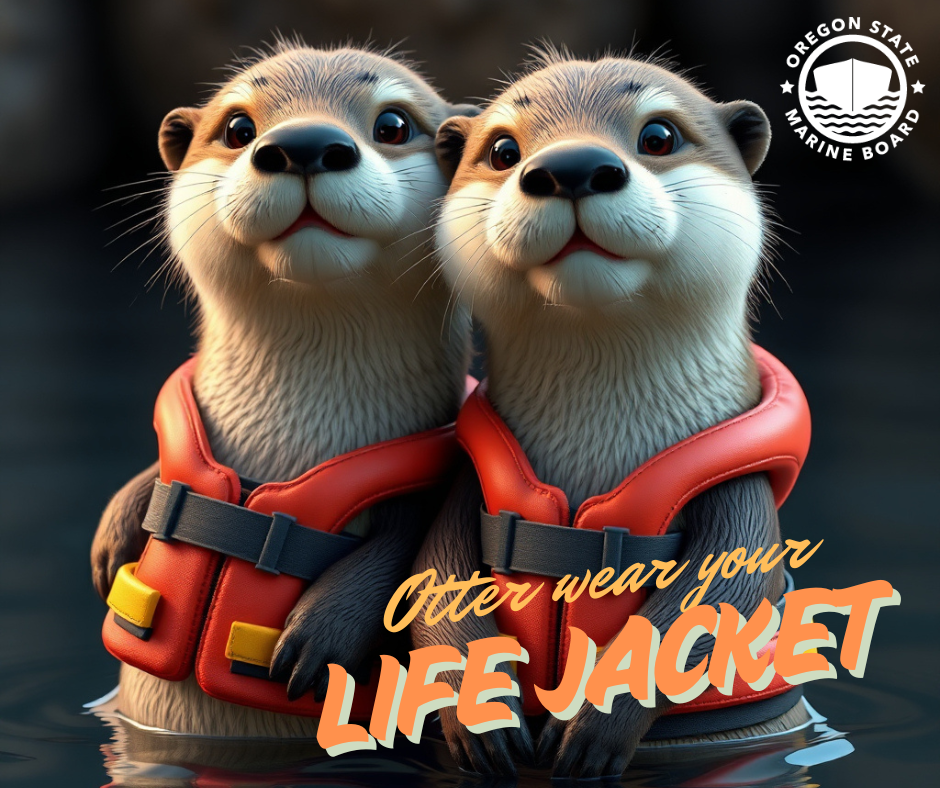 Otter wear your life jacket AI otters