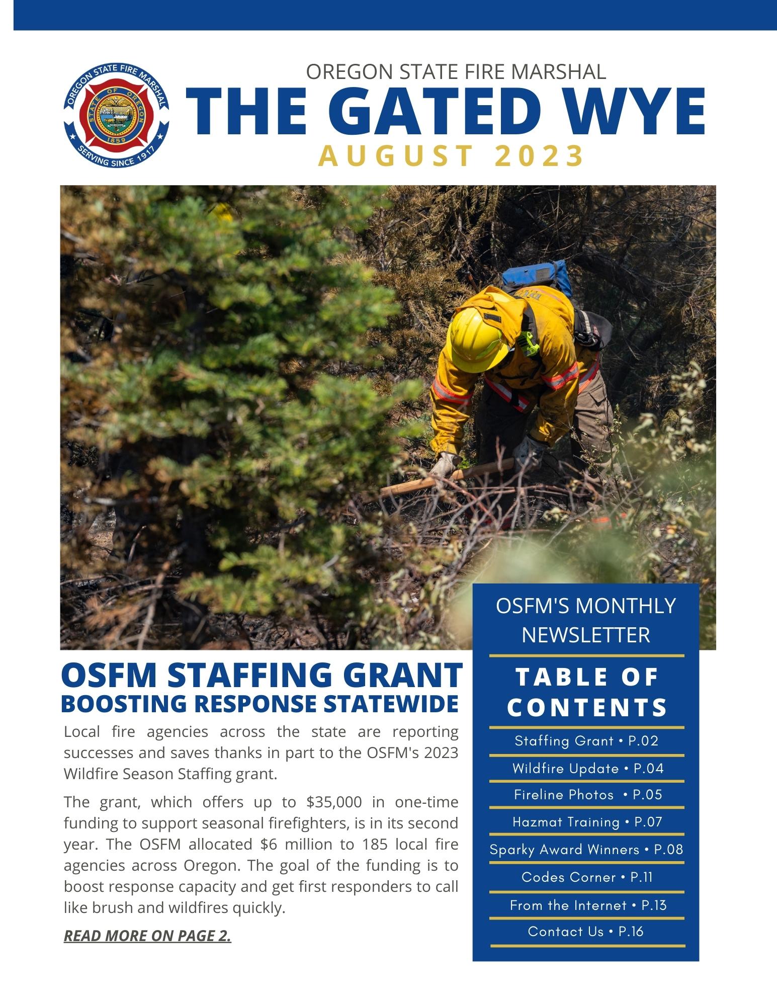 Cover of The 2023 August Gated Wye Newsletter