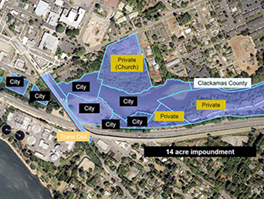 Kellogg Dam area land ownership map