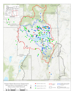 View the OWRD Harney Basin Groundwater Study Observation Well Network Map