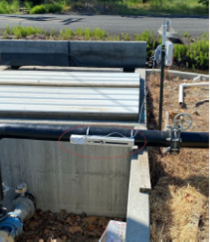 Example of a flowmeter installed in the Walla Walla Substation