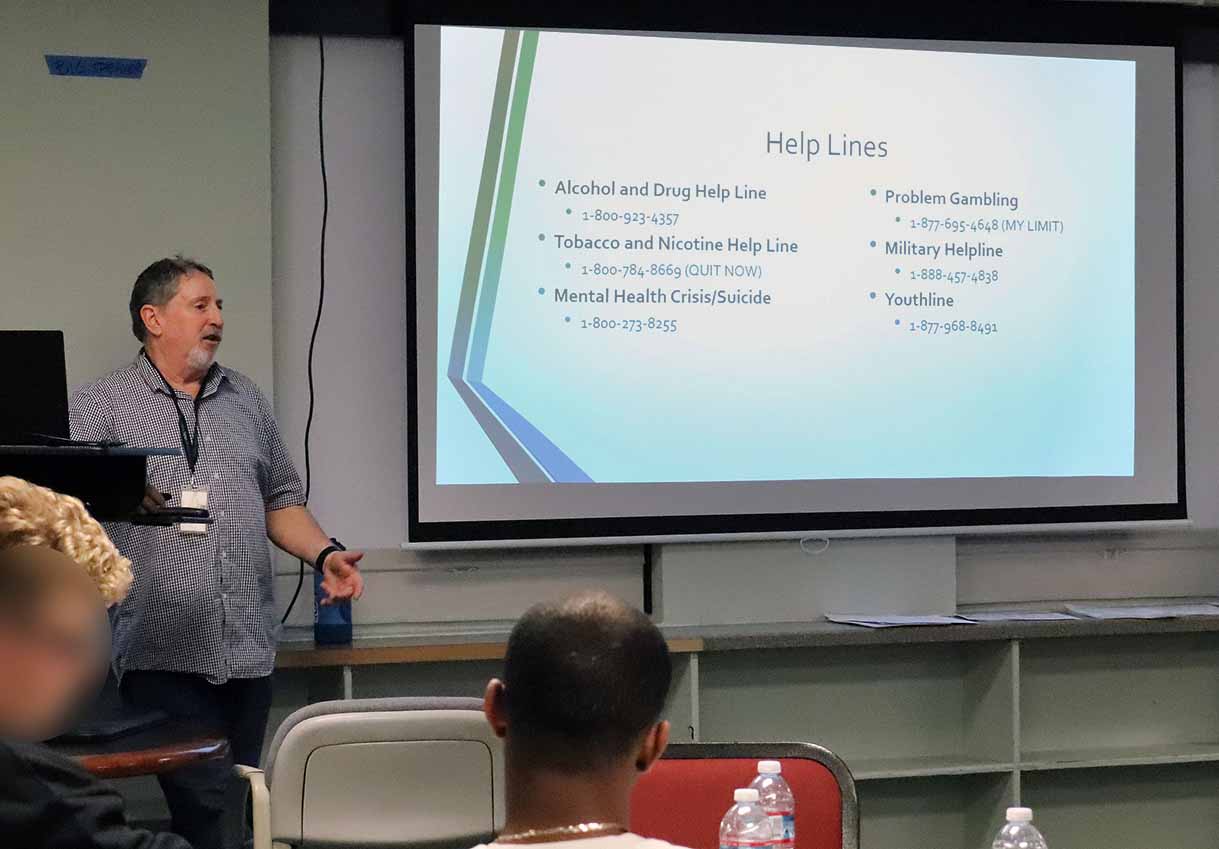 man leading treatment group