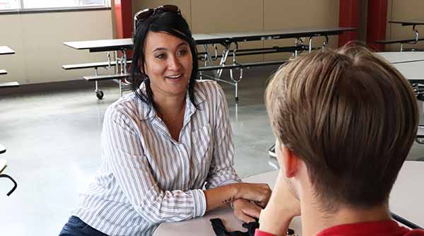 probation officer with youth