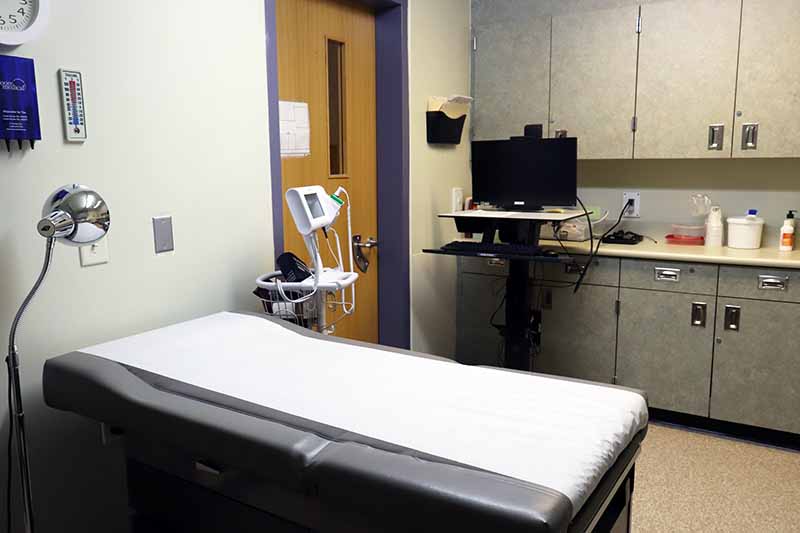exam room in the clinic