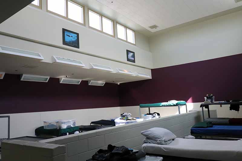 beds in sleeping room