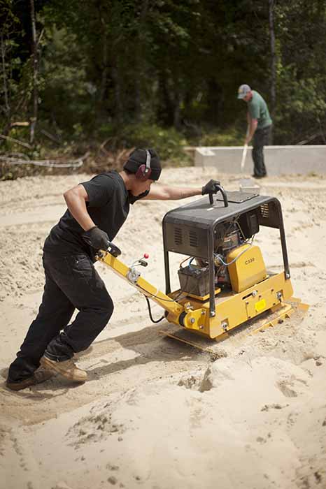 student using machine