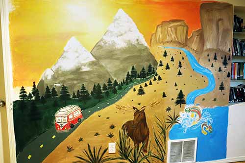 inside wall mural