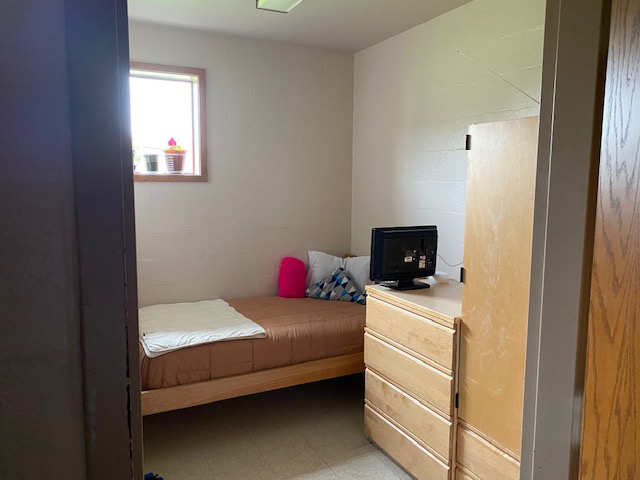 bedroom with bed and dresser