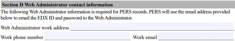 screenshot of contact info section