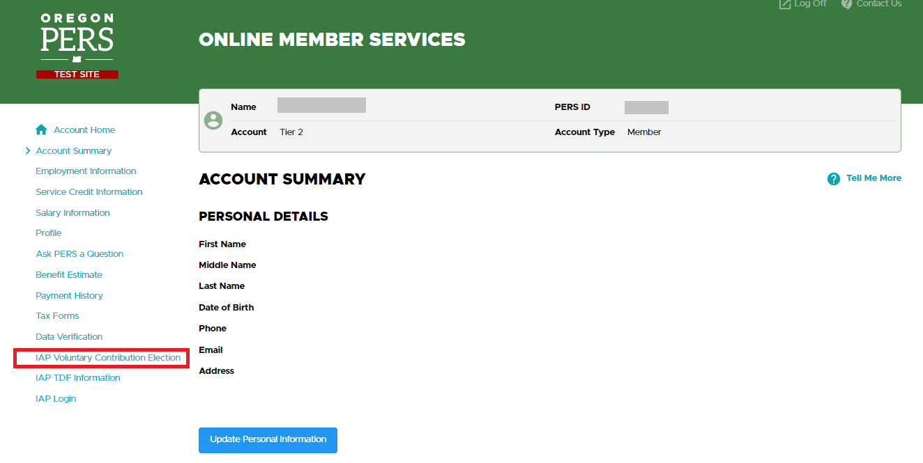 Step 3 Account Summary