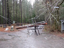 broken power pole