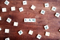 Law in Scrabble tiles