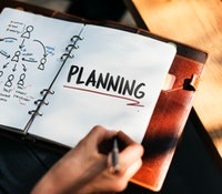 Planning written in a notebook
