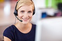 smiling customer service representative