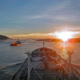 Sunrise on the Columbia River.