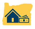 Picture of a house against the state of oregon