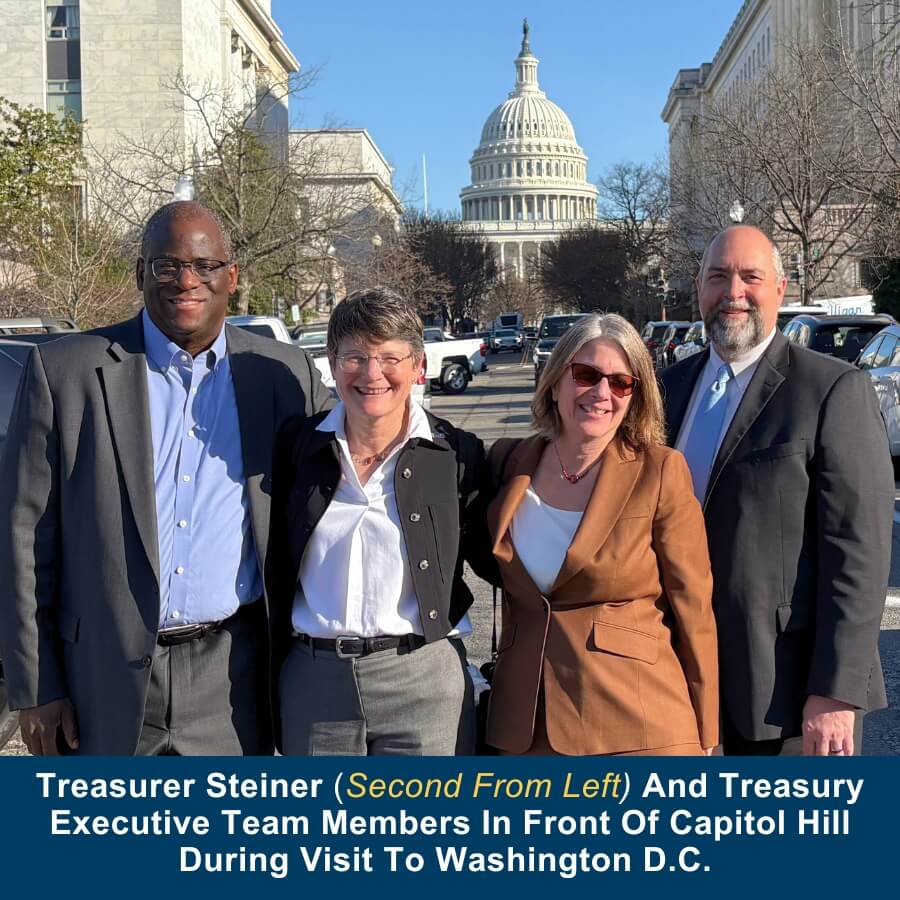 Picture Of Treasurer Steiner and Treasury Executive Team Members