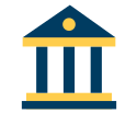 symbol for a bank or legal institution